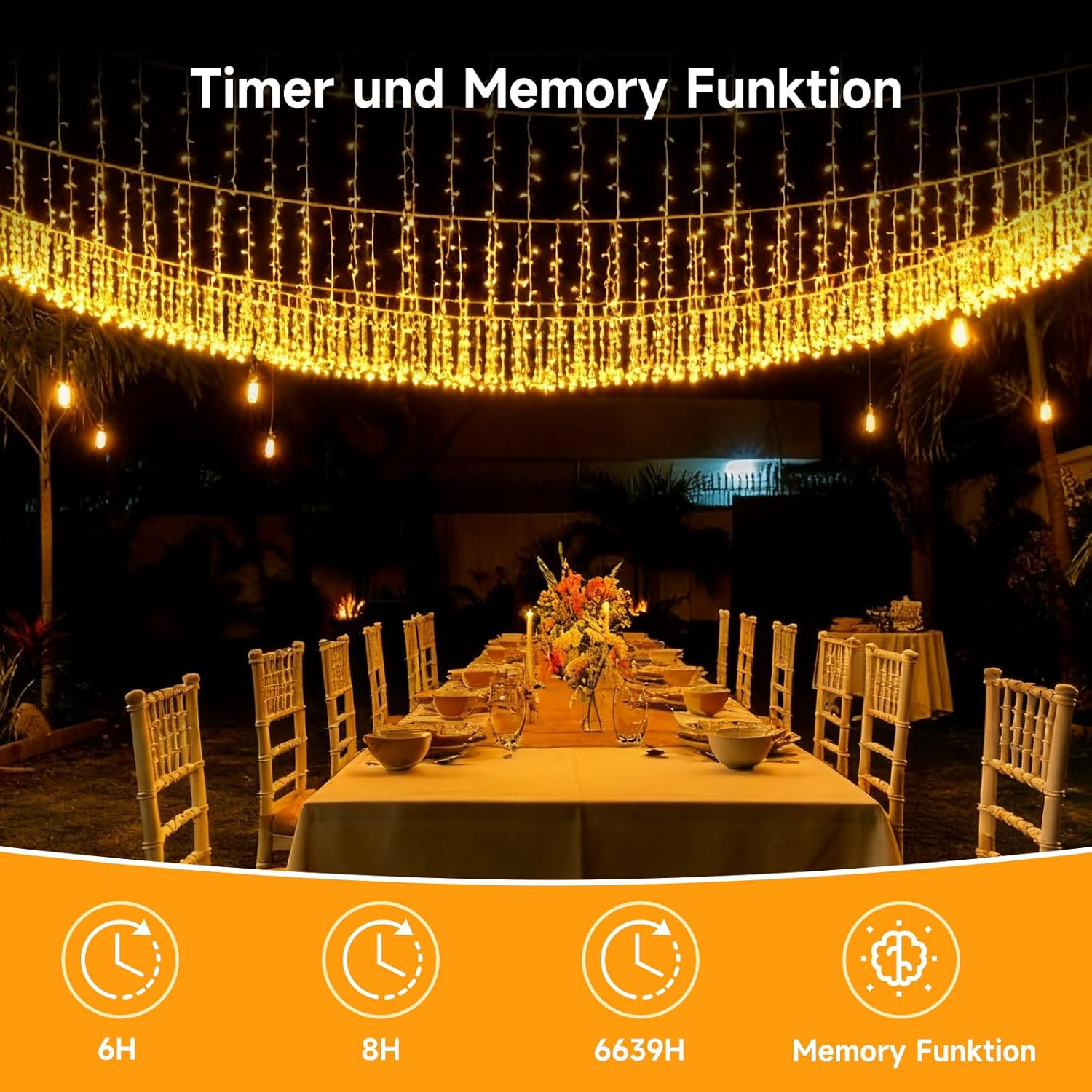 Wowdsgn Catena Luminosa LED Esterni 20m 605 LED - immagine 7