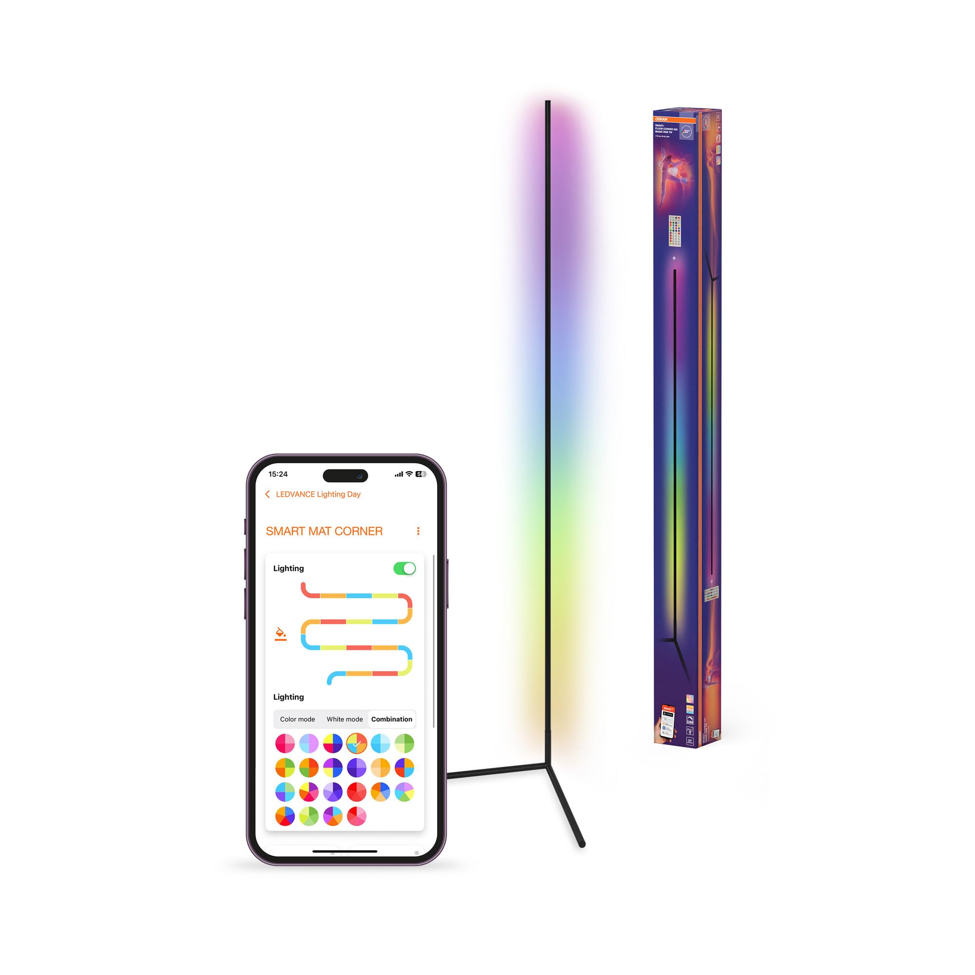 Osram Smart WIFI Matter FLOOR CORNER SLIM Black 2000 mm