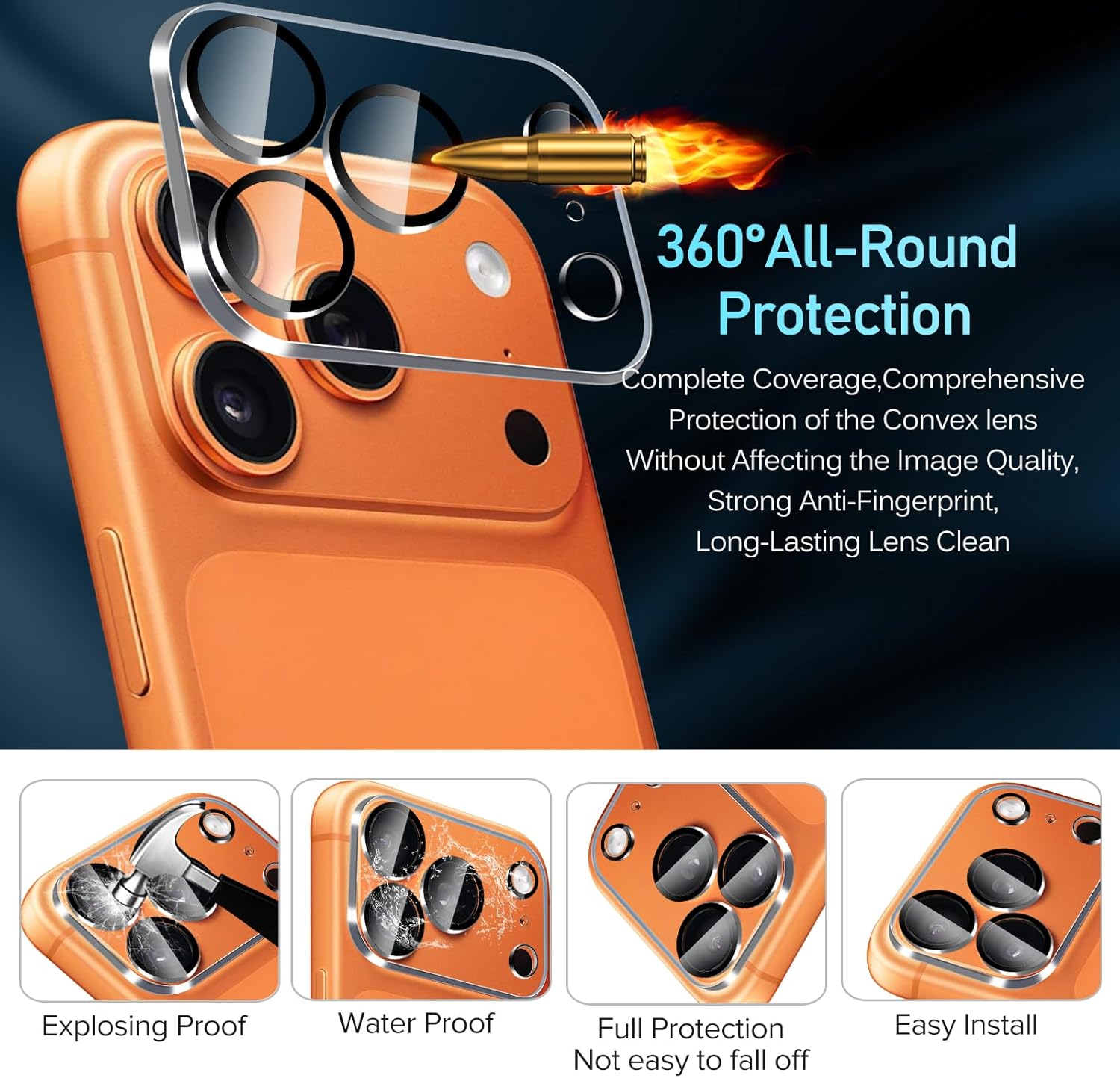 Ivoler 4 Pezzi Pellicola Fotocamera per iPhone 17 Pro Max - immagine 3