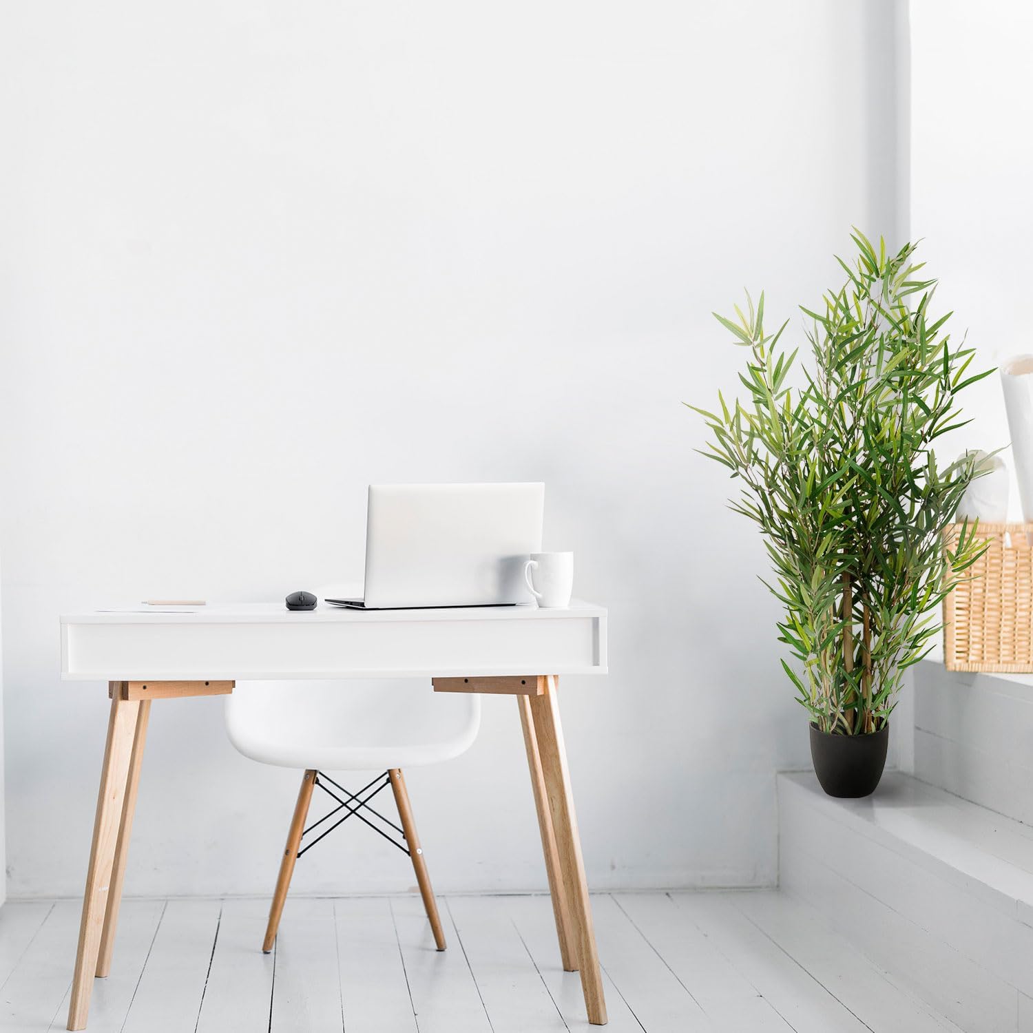 Pianta Artificiale Mini Bamboo 100 cm, Verde - immagine 7