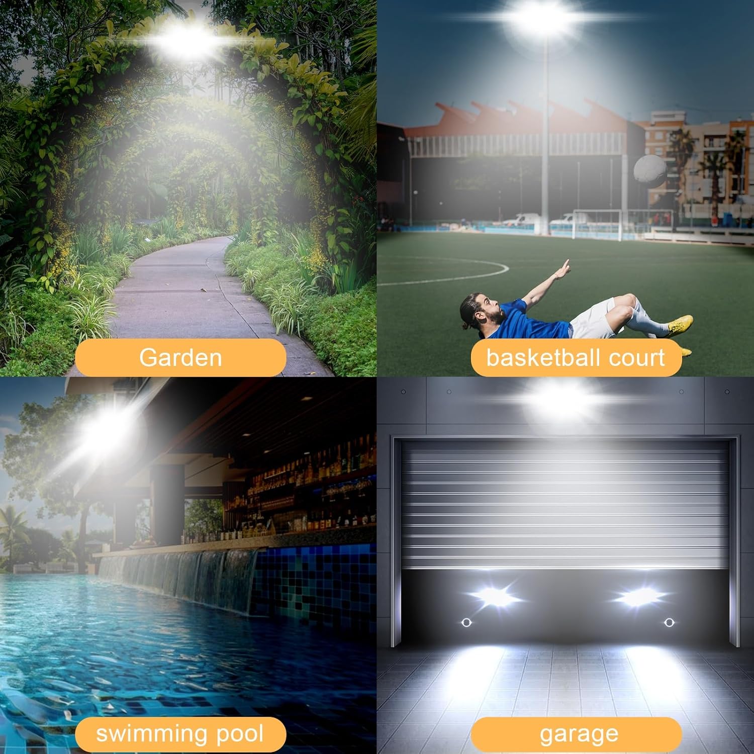 Createstar Faretto LED da Esterno 100W (2 Pezzi) - immagine 8