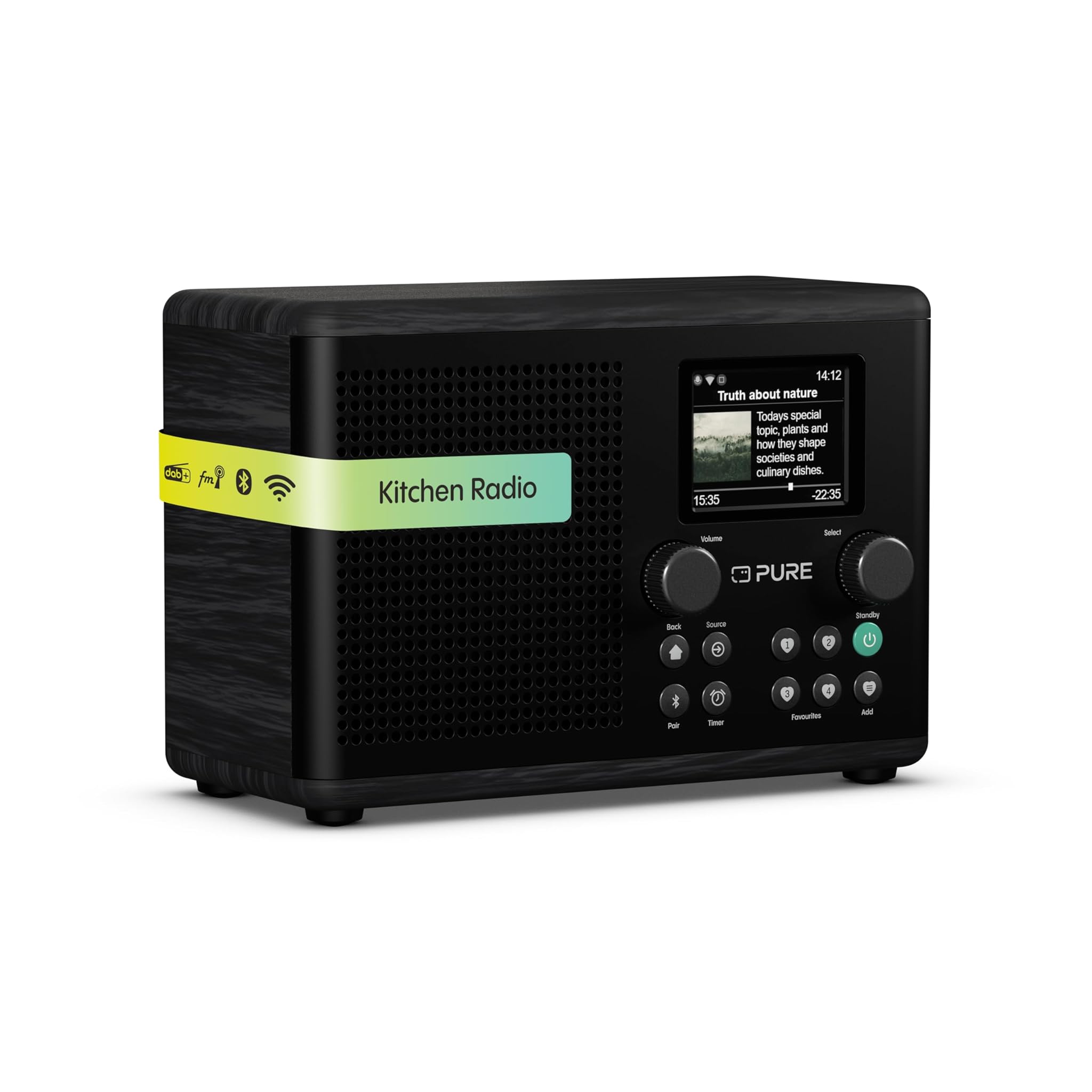 Pure Classic H4i - Radio Internet WiFi DAB+ FM, Nera