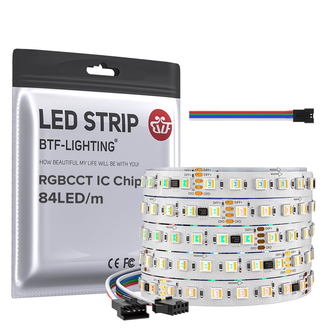 Btf-lighting WS2805 Striscia LED RGBCCT 5050SMD 5m