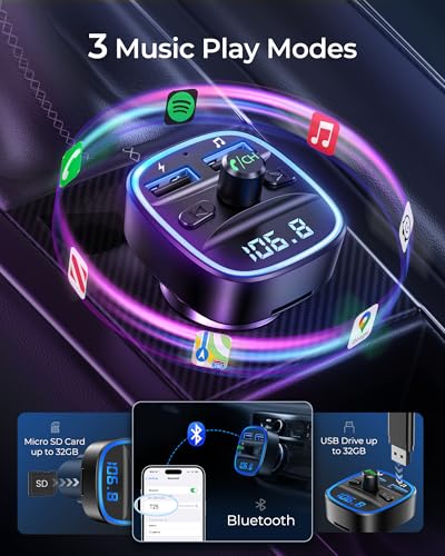 Lencent Trasmettitore FM Bluetooth per Auto - immagine 4