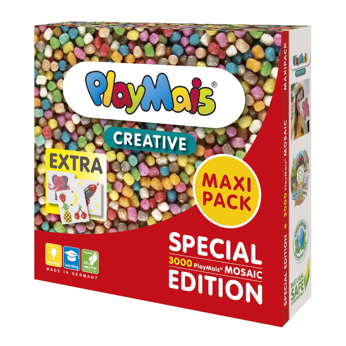 PlayMais MAXI PACK Creative per bambini a partire dai 3 anni | Giocattolo con 3.000 Playmais & modelli, stimola la creatività e le abilità motorie