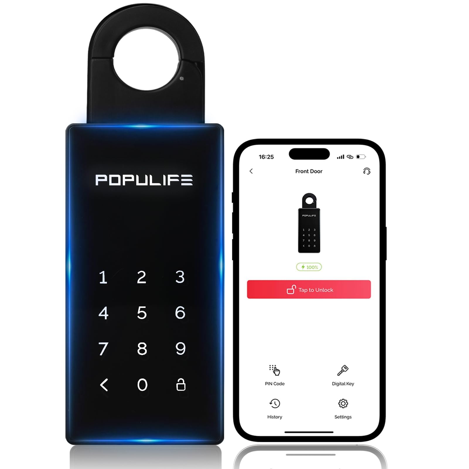 Populife Smart Key Box Elettronica Bluetooth IP66
