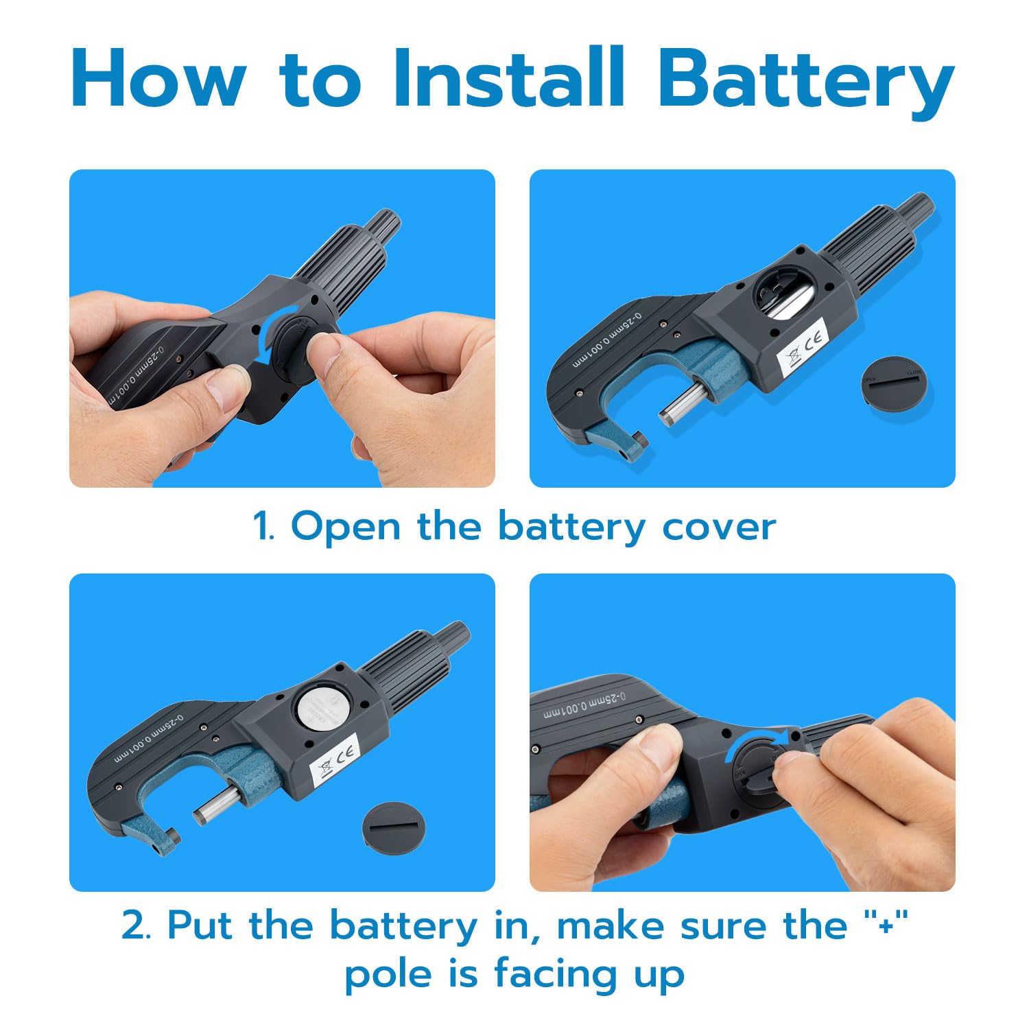 Mcbazel LCD Micrometro Digitale Elettronico Esterno 0-25 mm, Risoluzione 0.001mm - immagine 5