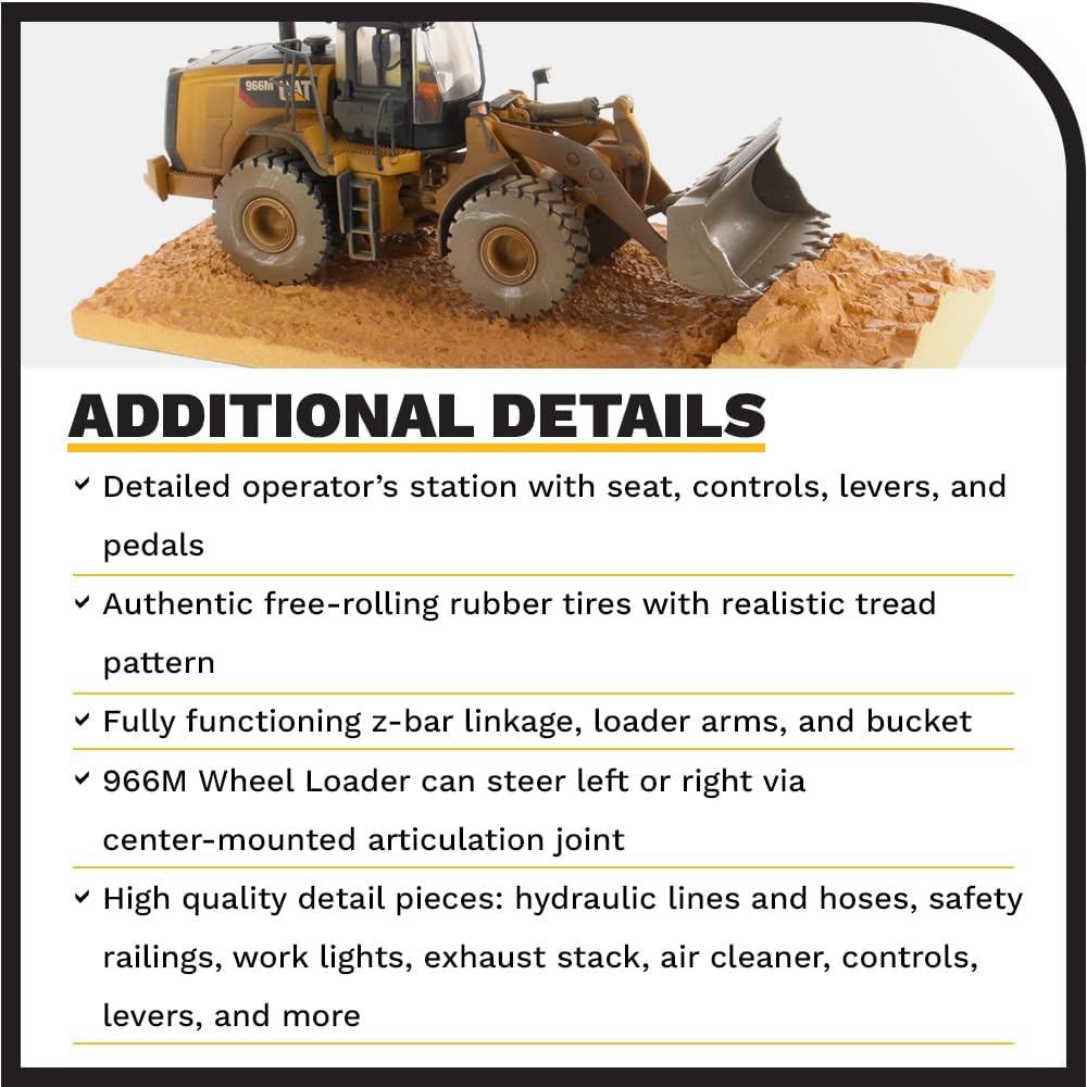 Diecast Masters 85703 - Pala Gommata Cat 966M Invecchiata - immagine 5