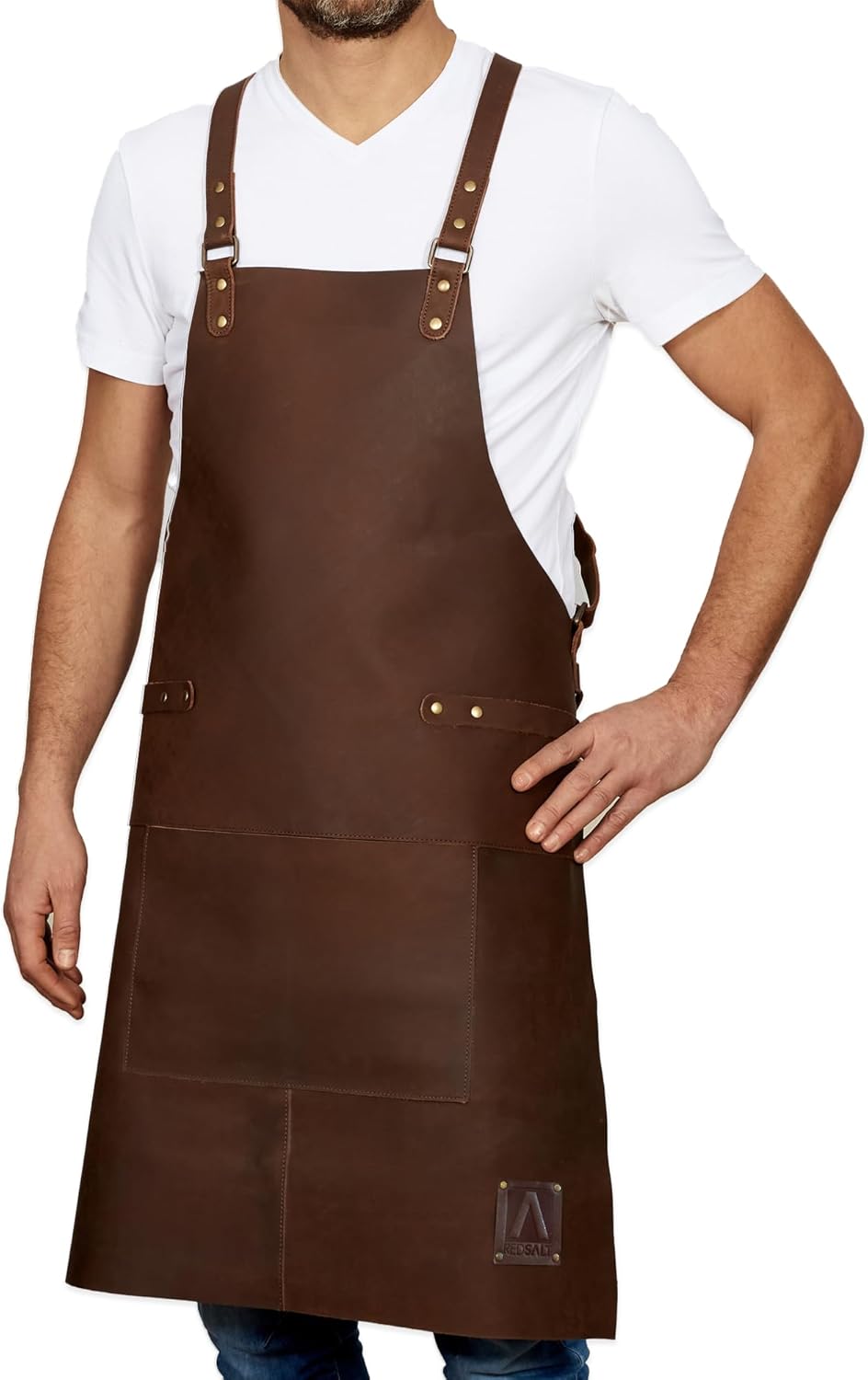 REDSALT® Grembiule in Pelle di Bufalo 84x62cm - immagine 1