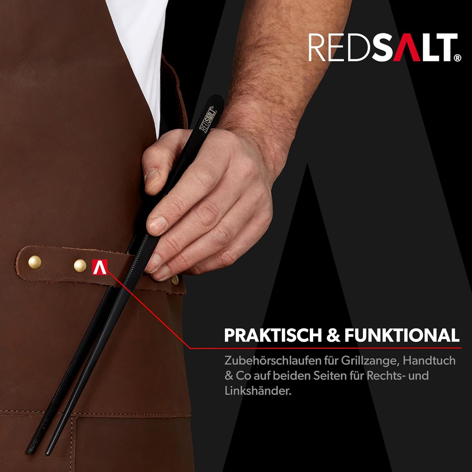 REDSALT® Grembiule in Pelle di Bufalo 84x62cm - immagine 4