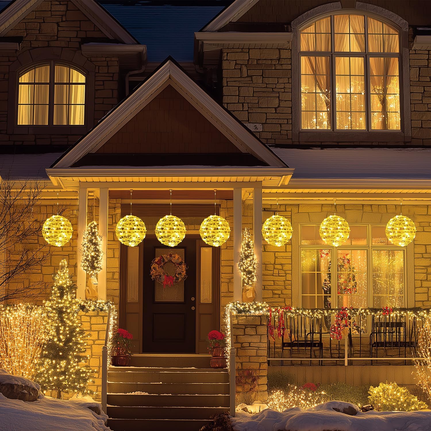 Da Light Set 4 Luci Sfera LED per Esterni Ø 20cm - immagine 6