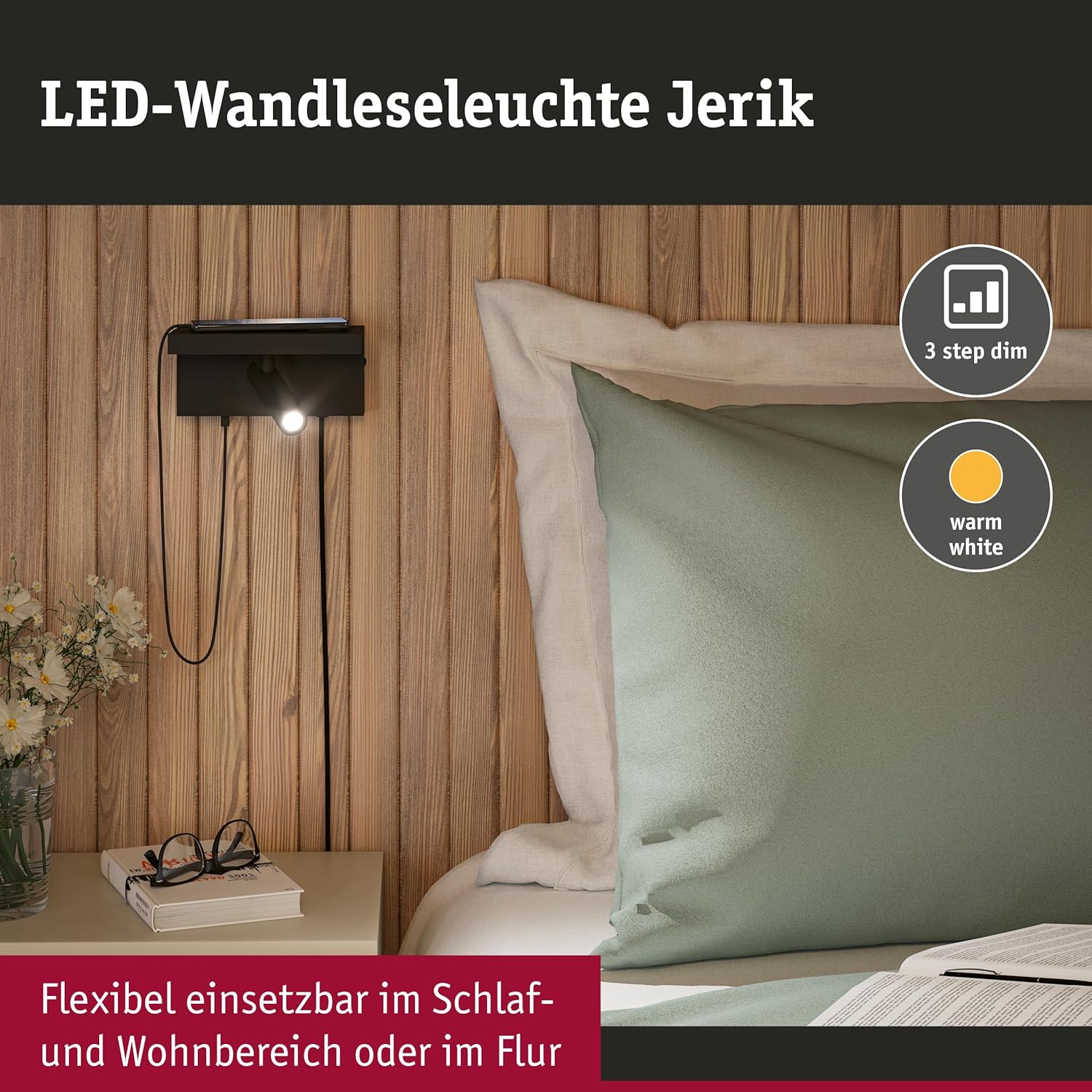 Paulmann 71107 - Lampada LED 3-Step-Dim Jerik USB C - immagine 2