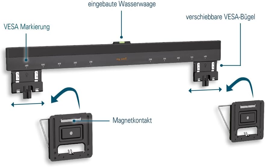 my wall HE7-1L - Supporto Parete TV con Livella Integrata - immagine 4