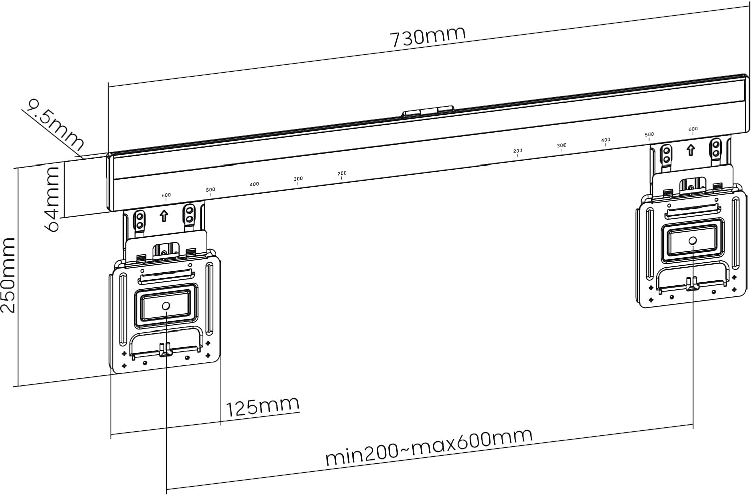 my wall HE7-1L - Supporto Parete TV con Livella Integrata - immagine 6