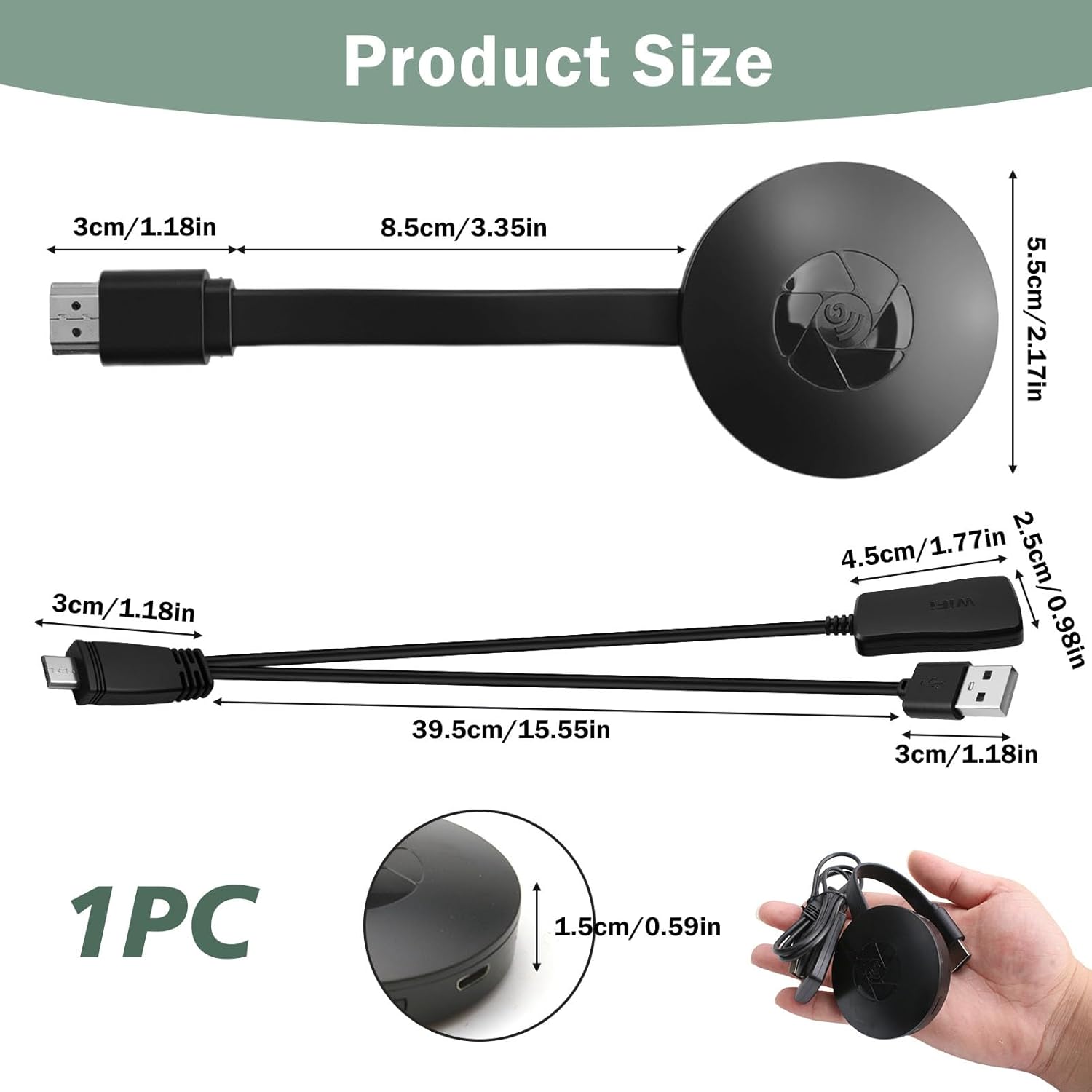 Adattatore HDMI Wireless 1080P WiFi per TV - immagine 2