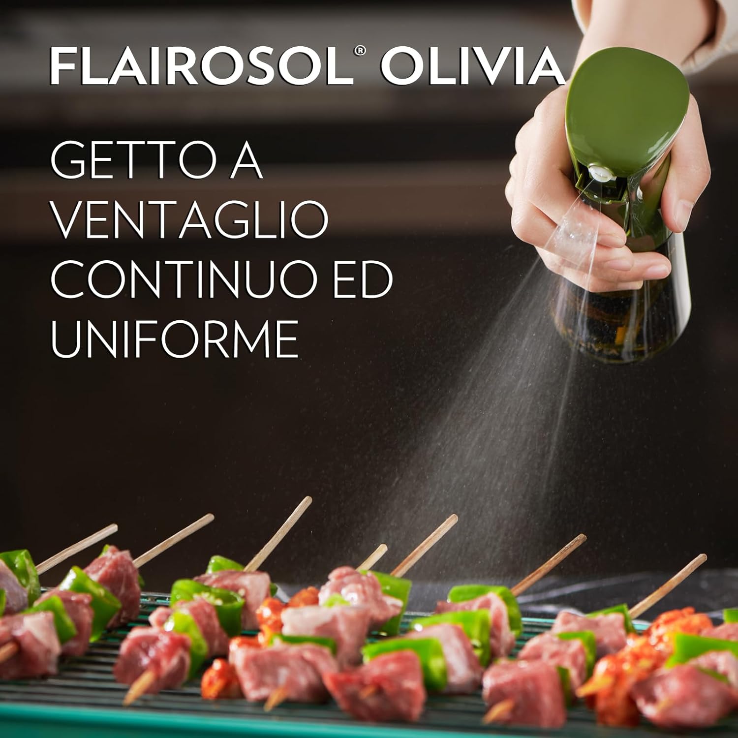 Flairosol OLIVIA Spruzzatore Olio in Vetro 200ml, Verde - immagine 3