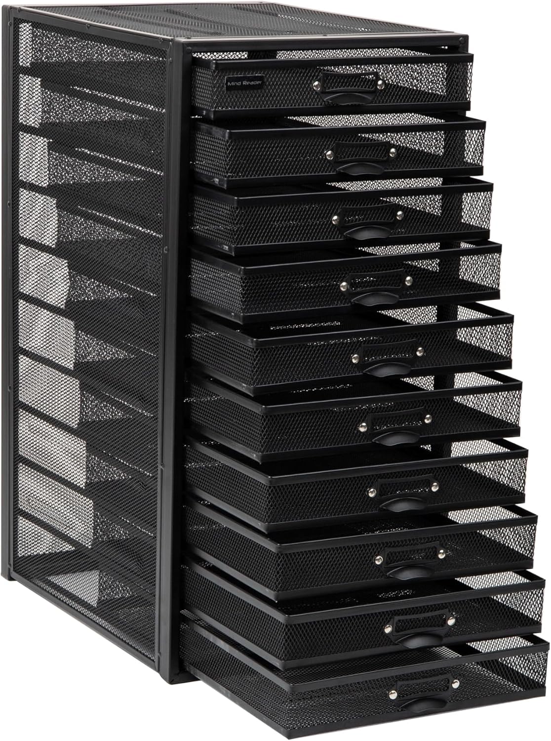 Mind Reader Cassetti Portaoggetti da Scrivania, Nero - immagine 7