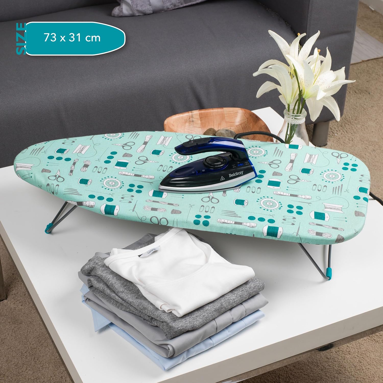 Beldray Mini Asse da Stiro da Viaggio 73 x 31 cm - immagine 2