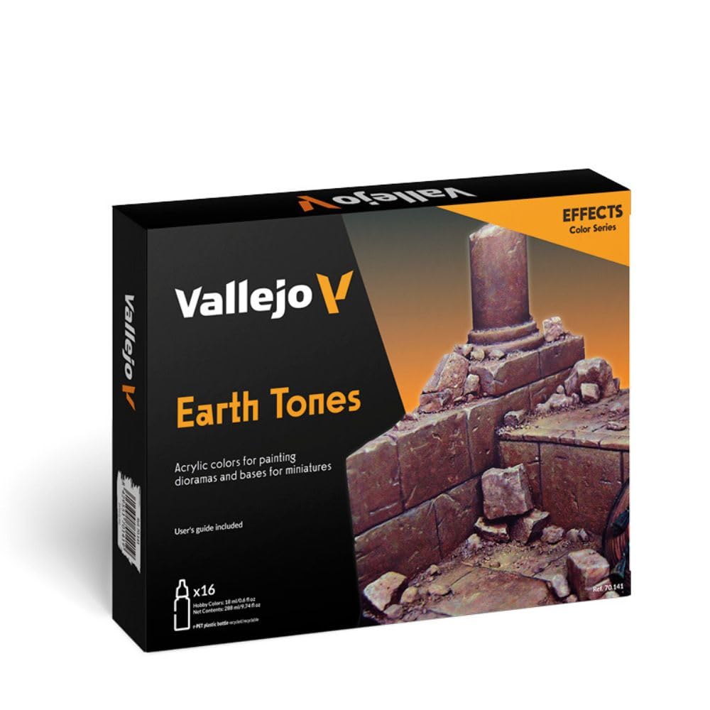 Vallejo Model Color Set - Earthtones (X16 Colours) - Val70141