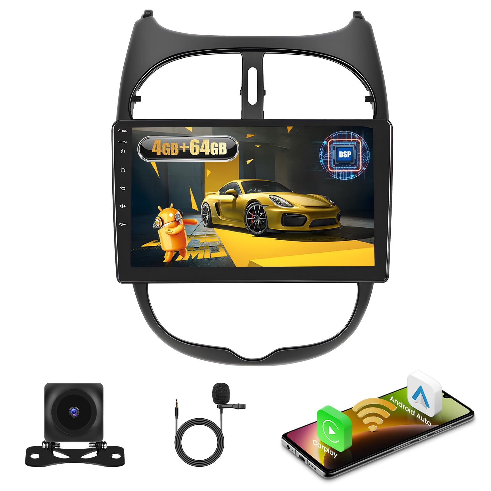 Fuluku Android Autoradio per Peugeot 206/Citroen C2