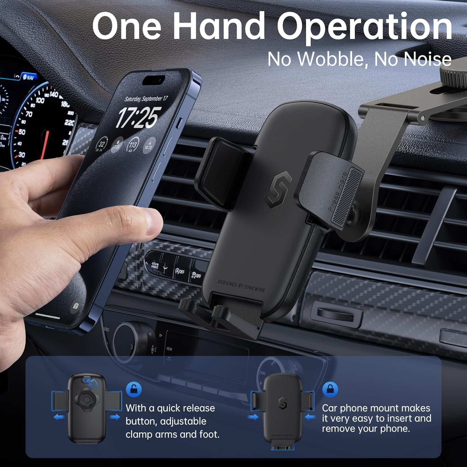 Syncwire Porta Cellulare Auto Universale Adesivo - immagine 6