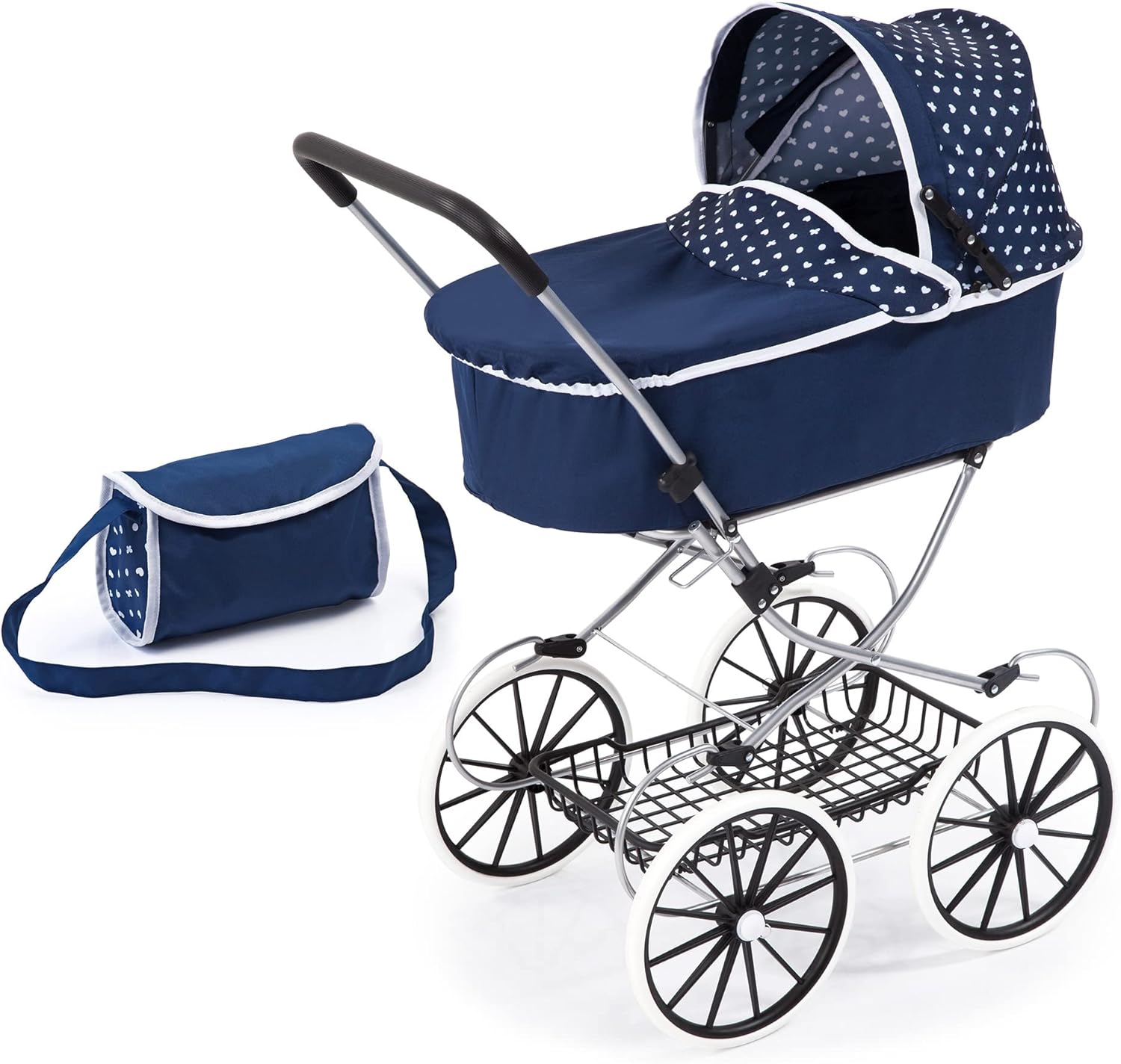 Bayer Design Carrozzina Classic Deluxe Vintage, Blu - immagine 4