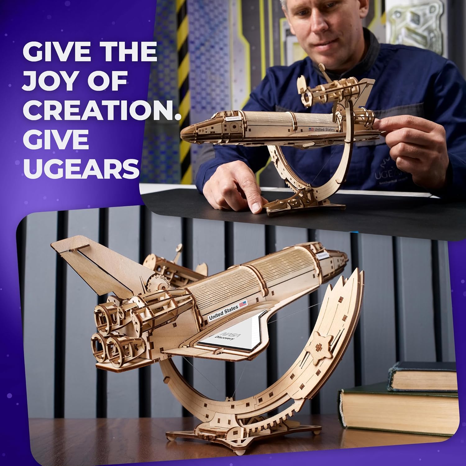 Ugears Space Shuttle Discovery NASA - Puzzle 3D Legno - immagine 4
