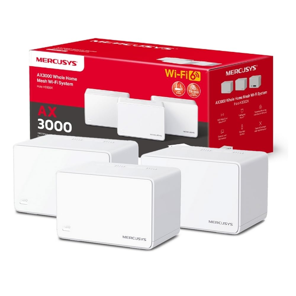 Mercusys TP-Link Halo H3000X (3-pack) WiFi 6 Mesh AX3000Mbps