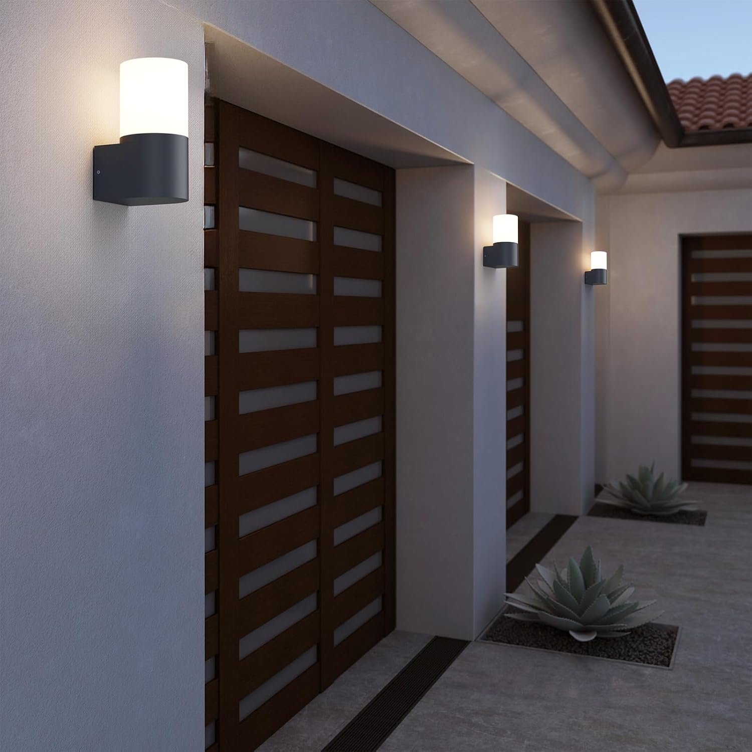 Klighten 2 Lampade da Parete E27 Esterno/Interno Antracite - immagine 6