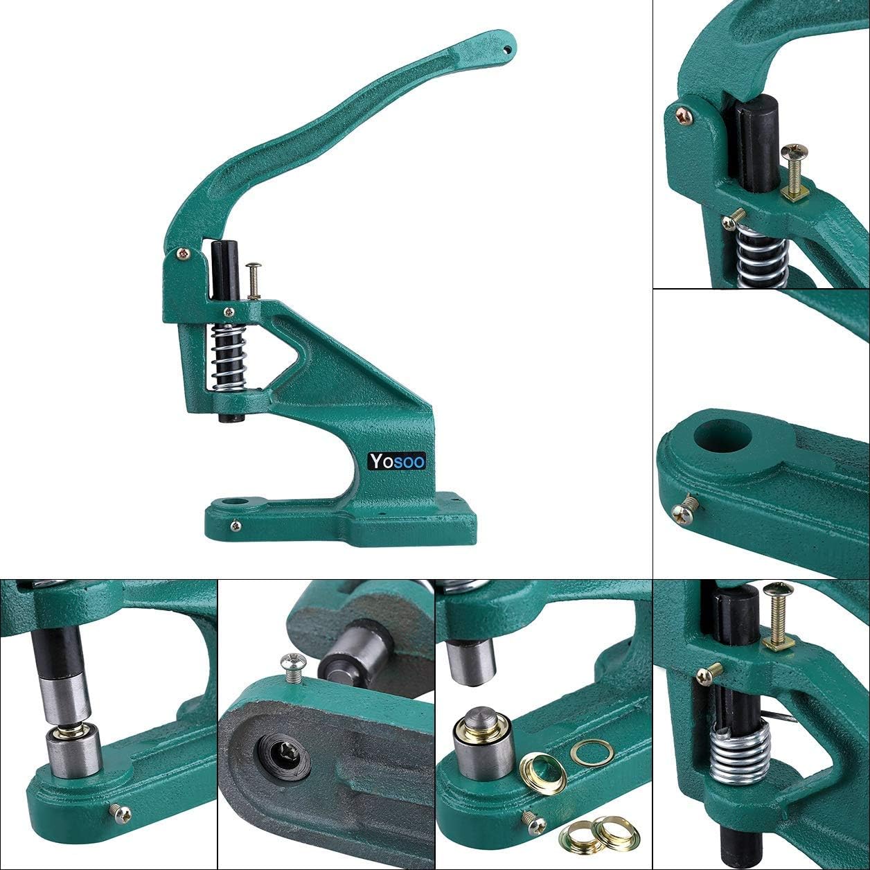 Occhiellatrice Manuale con 3 Matrici e 900 Occhielli - immagine 4