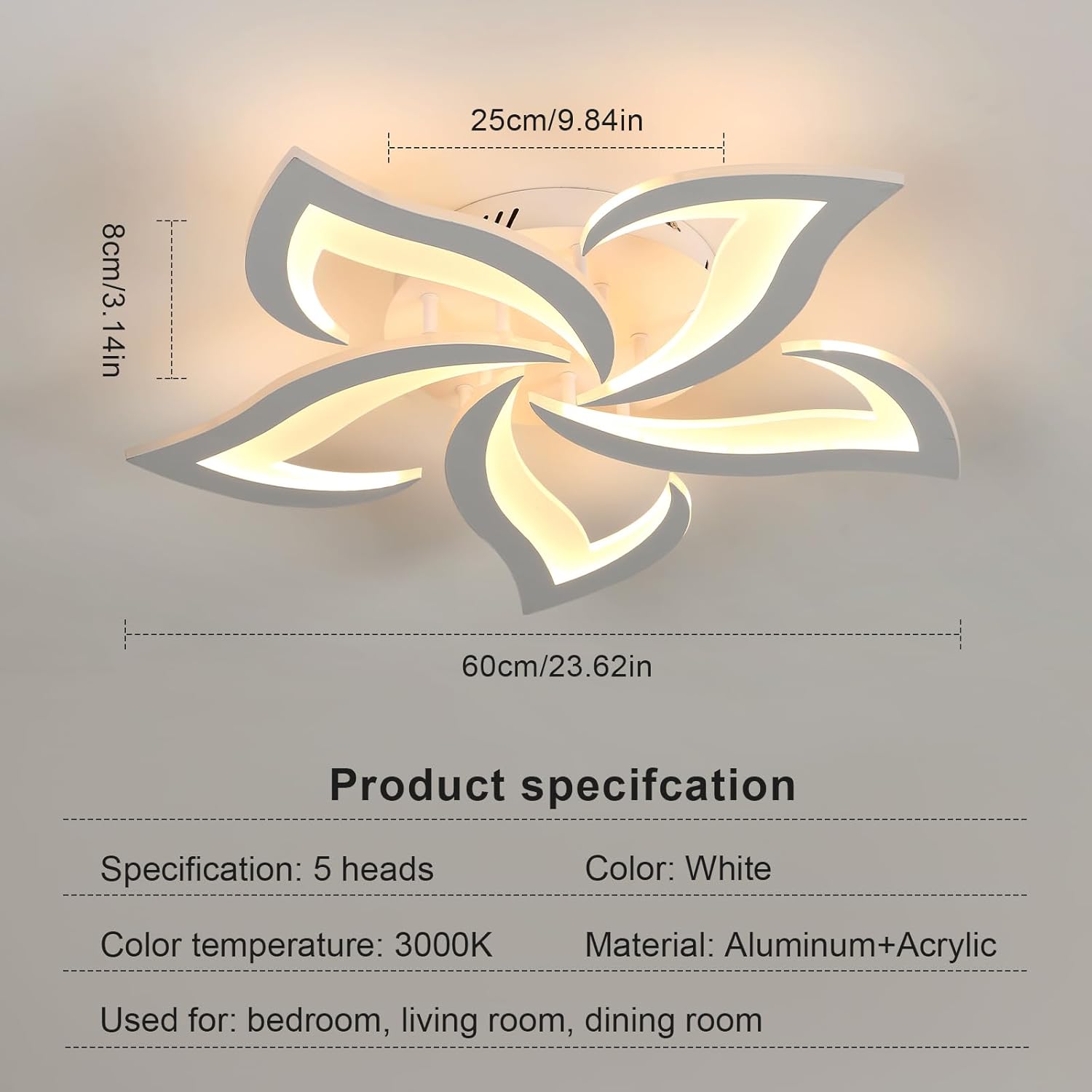 Riserva Plafoniera LED Soffitto Moderna 60W 6500LM - immagine 4