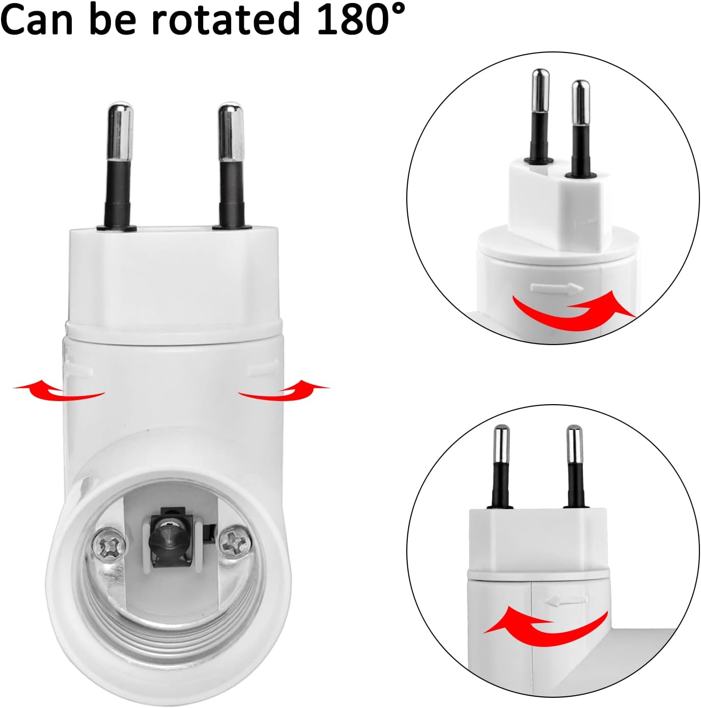Akynite Portalampada E27 con Interruttore Wireless, 2 pezzi - immagine 2