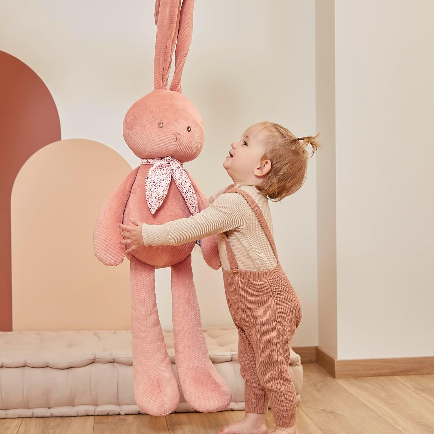 KALOO Lapinoo - Peluche Coniglio Grande 80 cm, Terracotta - immagine 5