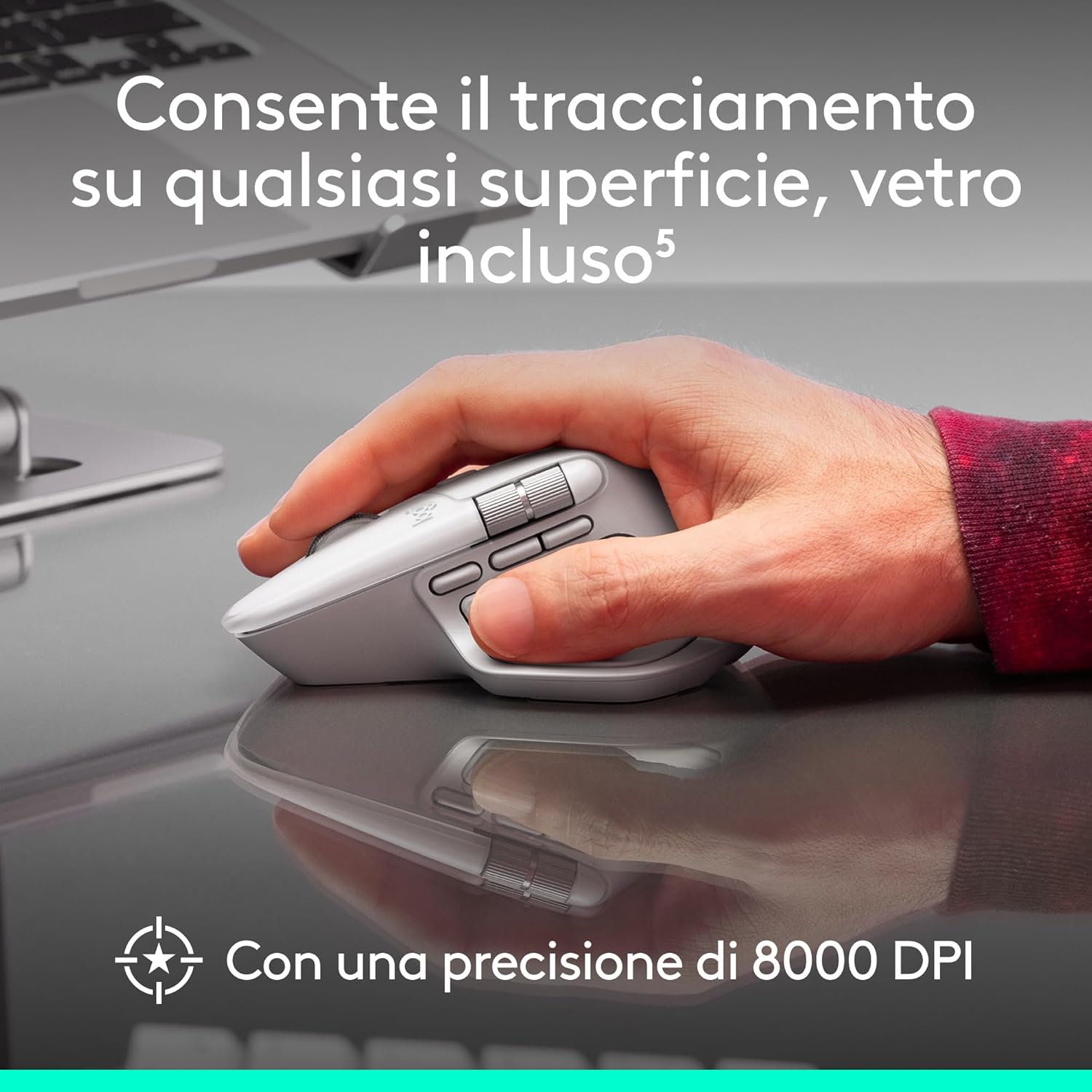 Logitech MX Master 4 per Mac - Mouse Bluetooth Ergonomico, Nero - immagine 5