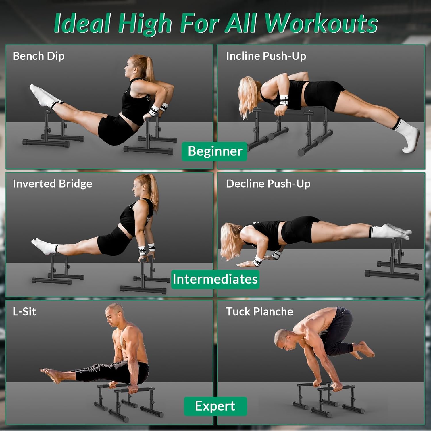 Imaycc Maniglie per Flessioni con Polsiere - immagine 5