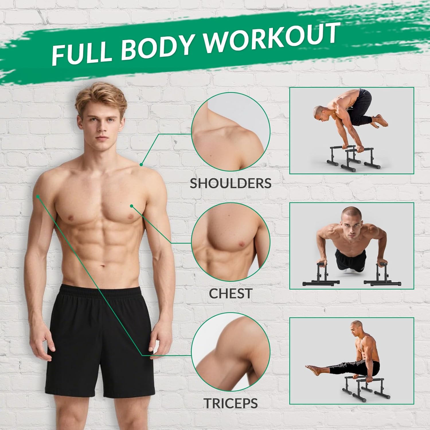 Imaycc Maniglie per Flessioni con Polsiere - immagine 6