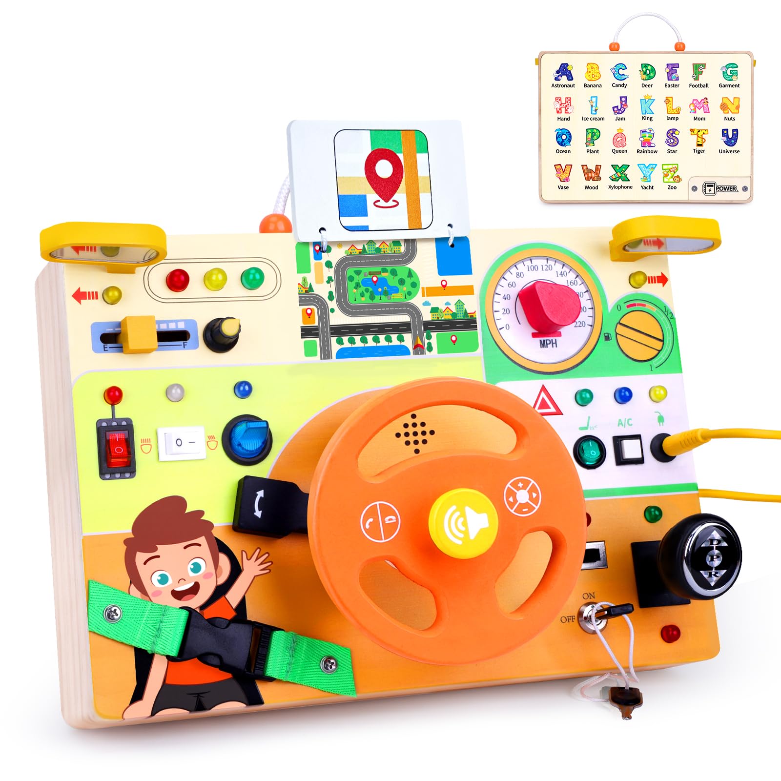 Hoarosall Busy Board Montessori Giocattolo da Viaggio