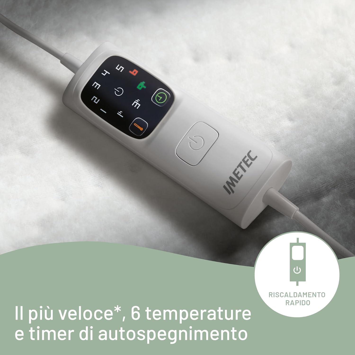 Imetec Scaldasonno Adapto Recreo Singolo 150x80cm - immagine 3