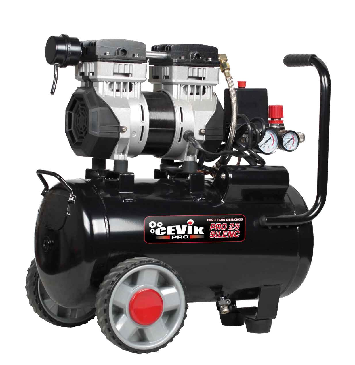 Cevik Pro - CA-PRO25SILENC - Compressore d'Aria Silenzioso 25L
