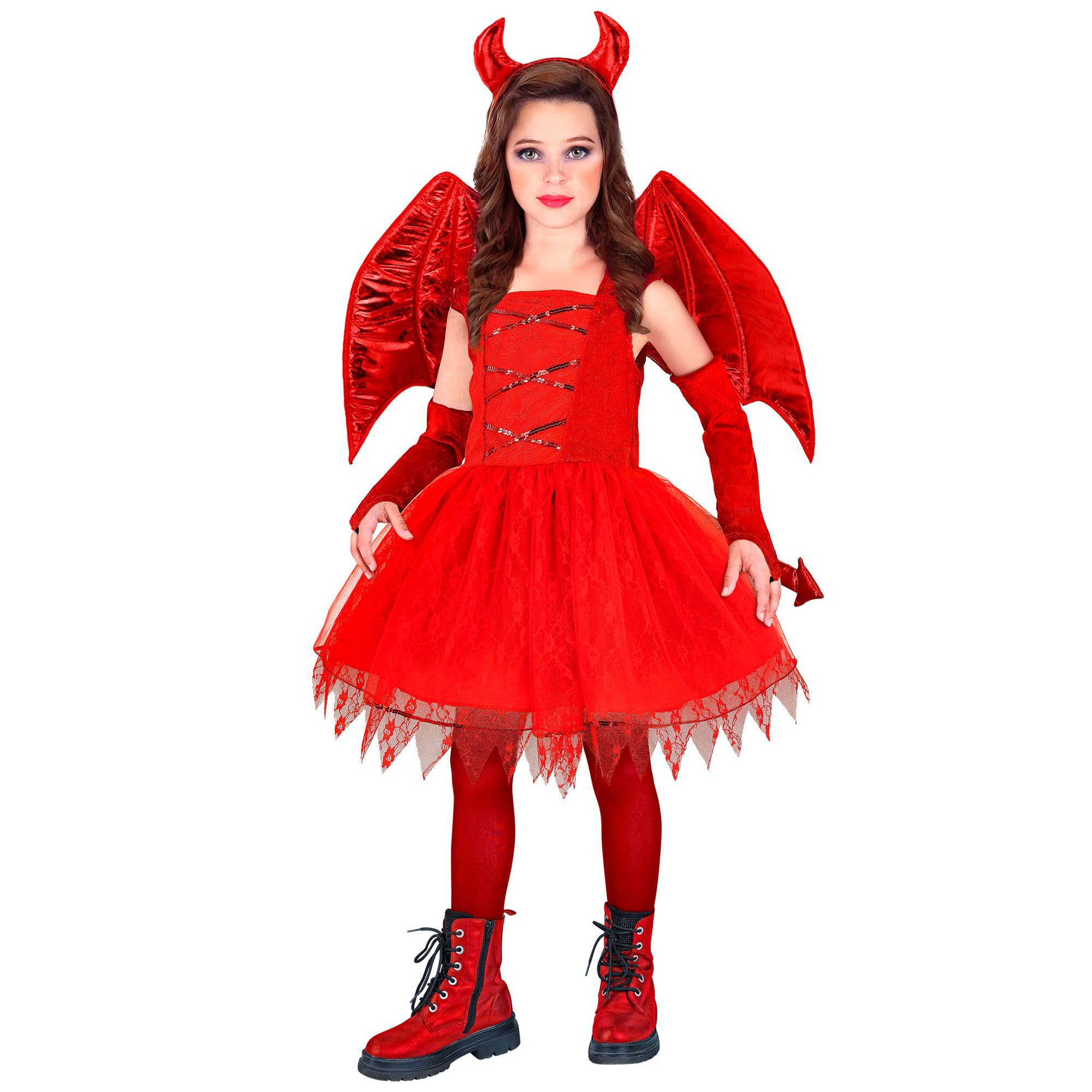 W WIDMANN MILANO Party Fashion - costume bambino diavolo, vestito, inferno, demone, costume Halloween