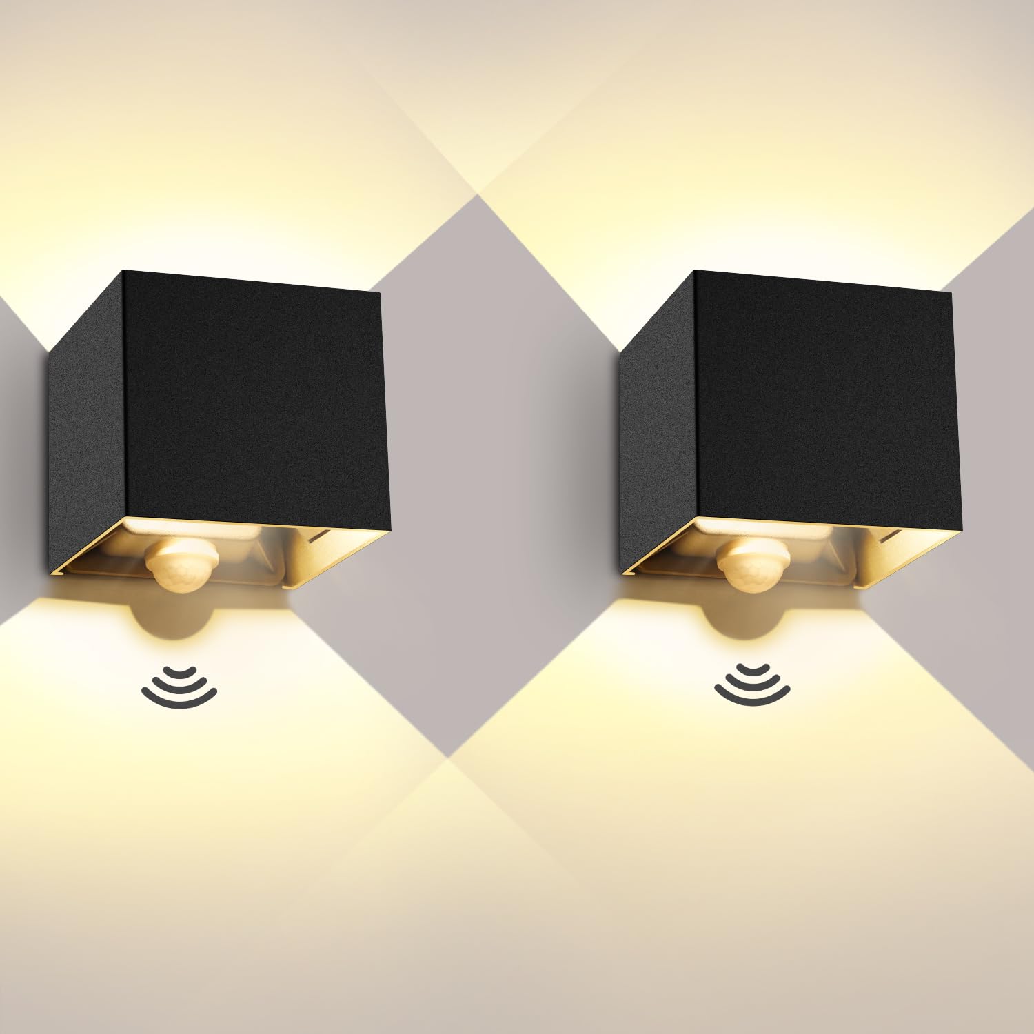 Ledmo Applique da Esterno/Interno 20W con Sensore, 2 Pezzi