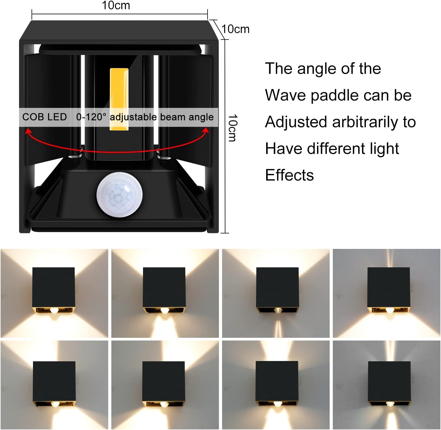 Ledmo Applique da Esterno/Interno 20W con Sensore, 2 Pezzi - immagine 5