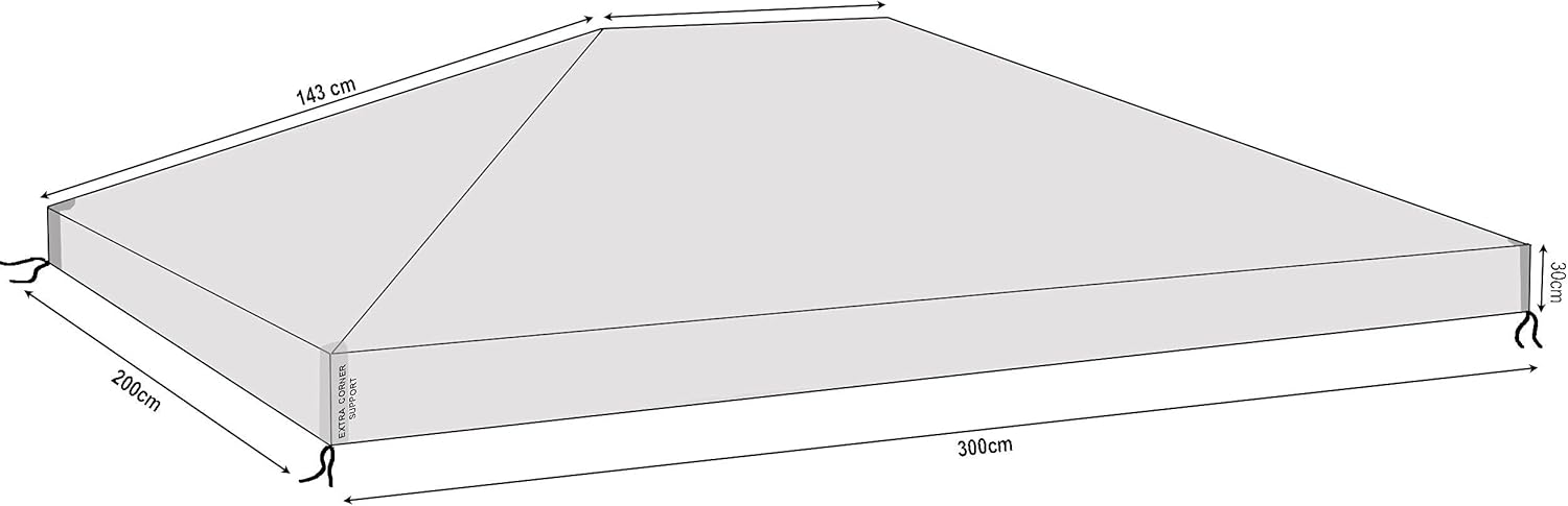 Quick Star Gazebo Cover Protettiva 2x3m Trasparente - immagine 2