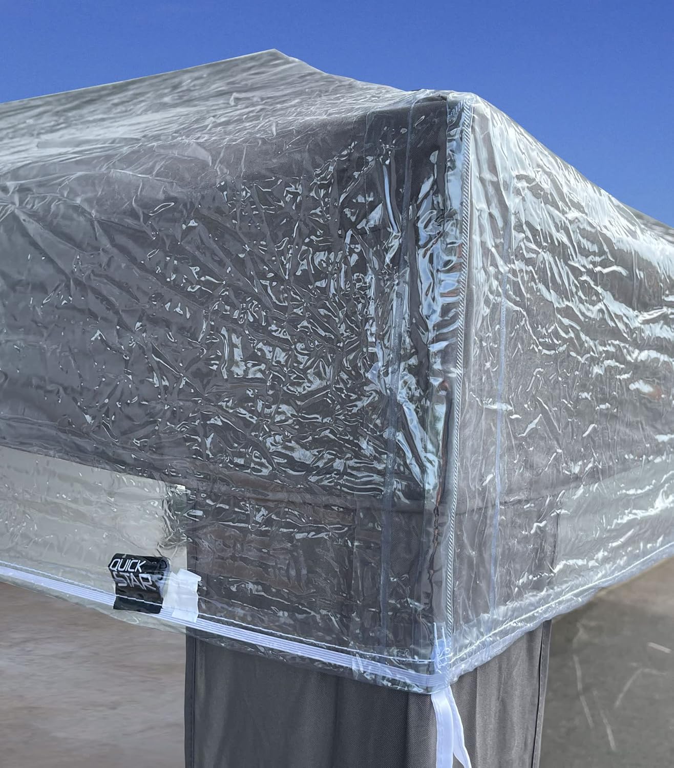 Quick Star Gazebo Cover Protettiva 2x3m Trasparente - immagine 4