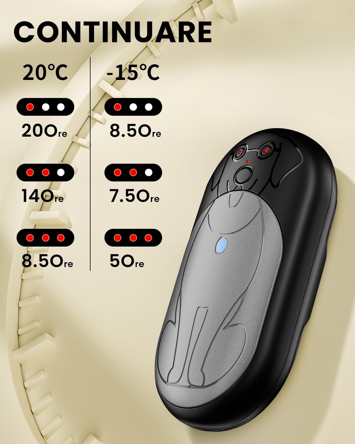 Scaldamani Ricaricabile 6000mAh 2 Pack - immagine 4