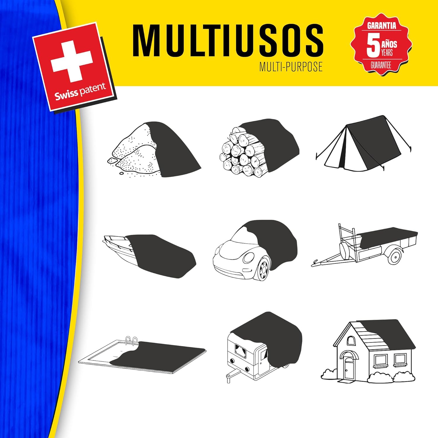 Bikain Telo Impermeabile Esterno 8x12 metri - immagine 3