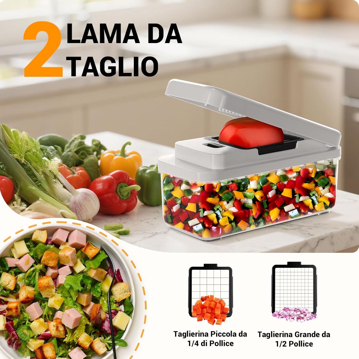 Mandolina per Verdure - Taglia Affetta Verdure Multifunzione - immagine 2