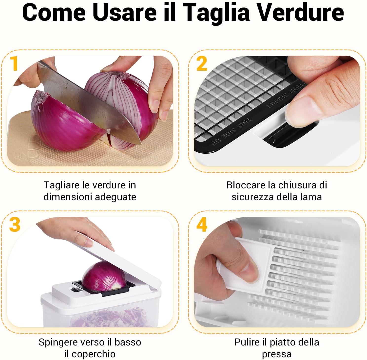 Mandolina per Verdure - Taglia Affetta Verdure Multifunzione - immagine 7