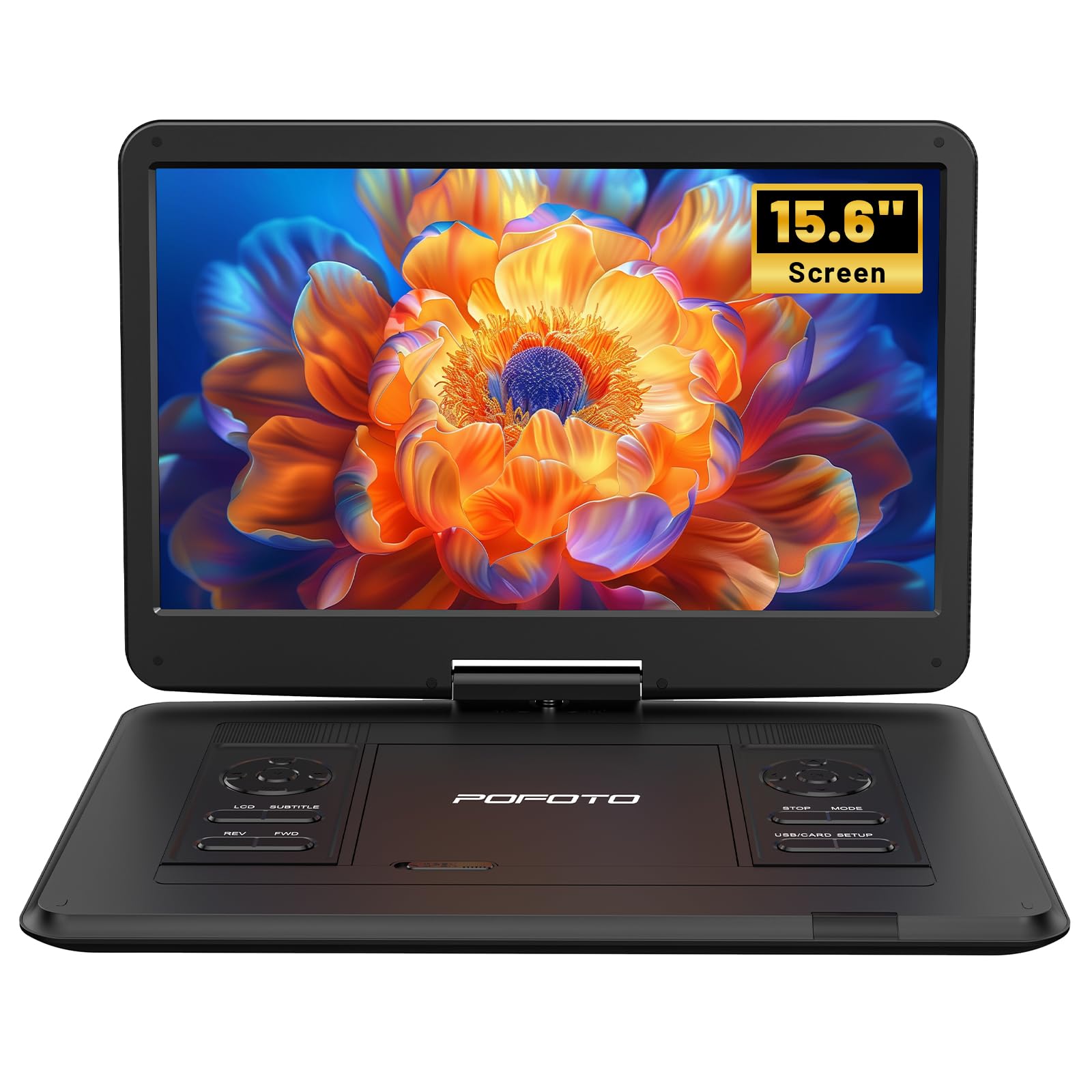 Pofoto Lettore DVD Portatile 17.5" con Schermo Rotante HD 15.6"
