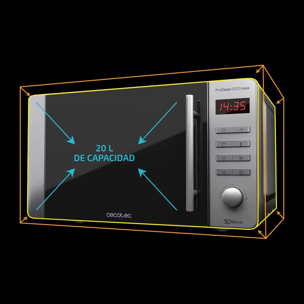 Cecotec Forno Microonde Proclean 5010 Inox 20L - immagine 5